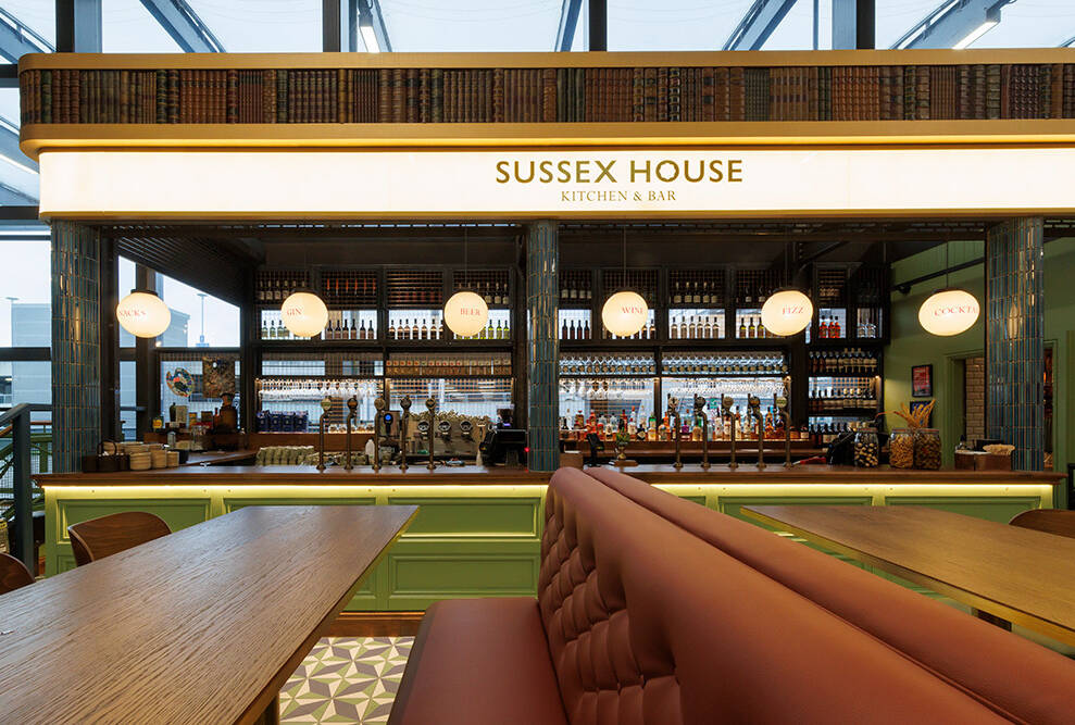Sussex house bar landscape