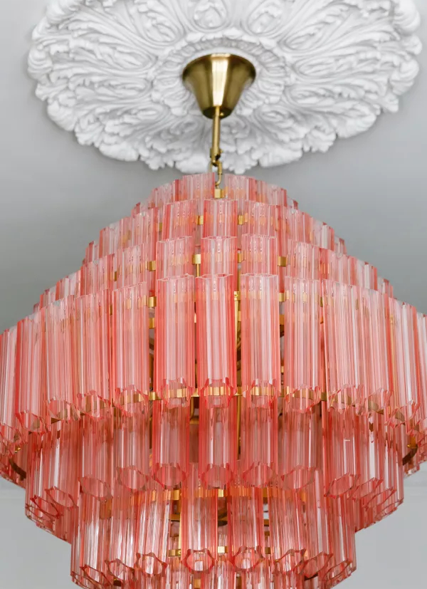 Pink chandelier