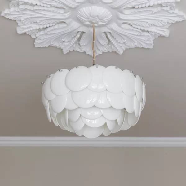 White shell chandelier